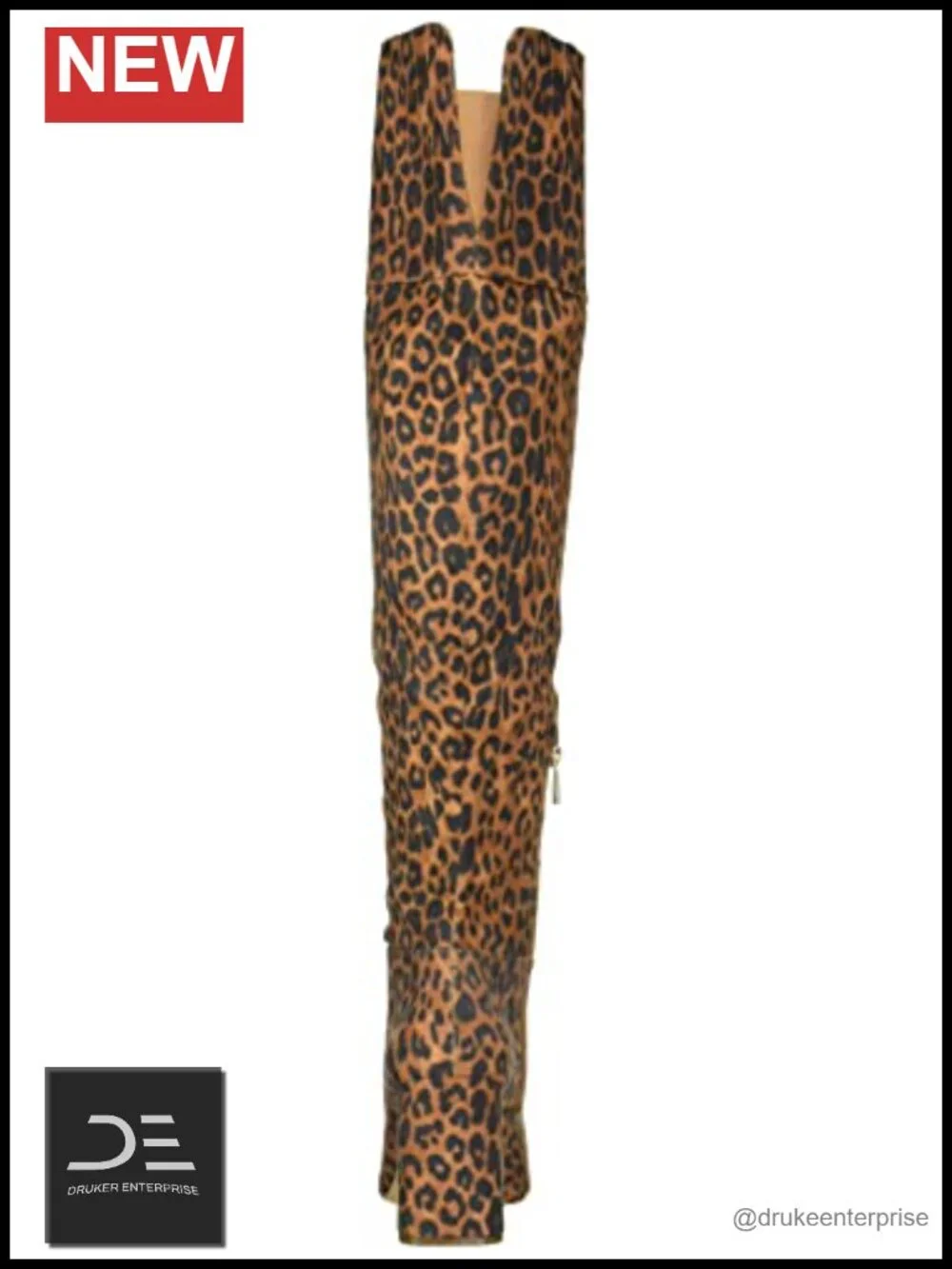 Over-the-Knee Boots Block Heel Pointed Toe Zip Cotton Lining Fall Boots